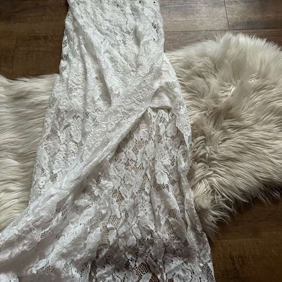 HEMANT & NANDITA Reet Midi Dress In Off White - Picture 10 of 13